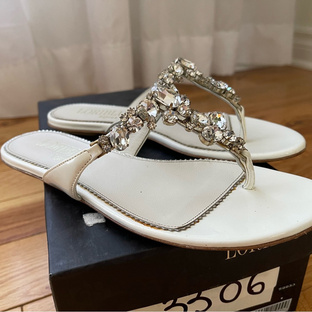 Loriblu swarovski white sandals